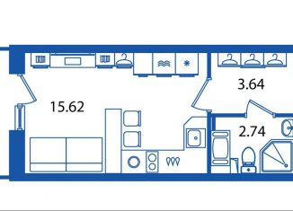 Продажа квартиры студии, 22.8 м2, Санкт-Петербург, ЖК Полис Приморский