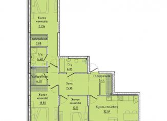 Продажа 3-комнатной квартиры, 132.4 м2, Екатеринбург, ЖК Клевер Парк