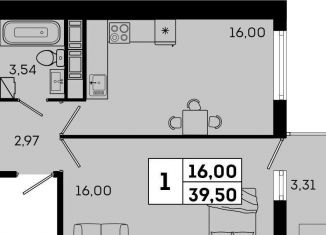 Продаю однокомнатную квартиру, 39.5 м2, Санкт-Петербург, метро Проспект Просвещения, Суздальское шоссе, 18к3