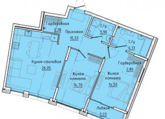 Продаю 2-ком. квартиру, 82.4 м2, Екатеринбург, метро Ботаническая, Машинная улица, 1В/3