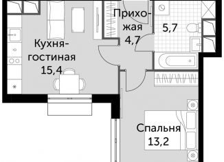 Продаю 1-комнатную квартиру, 39.9 м2, Химки, Римский проезд, 7