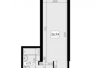 Продам 1-ком. квартиру, 26.9 м2, Владивосток, Ленинский район