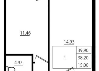 Продажа 1-ком. квартиры, 39.9 м2, Мурино, ЖК Тридевяткино Царство
