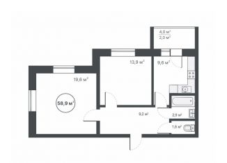 Продается двухкомнатная квартира, 58.5 м2, Киров, улица Анжелия Михеева, 17к1, Ленинский район