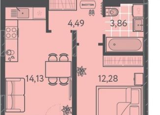 Продам однокомнатную квартиру, 36.9 м2, Краснодар, Прикубанский округ