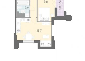 Продам однокомнатную квартиру, 36.4 м2, Санкт-Петербург, метро Елизаровская