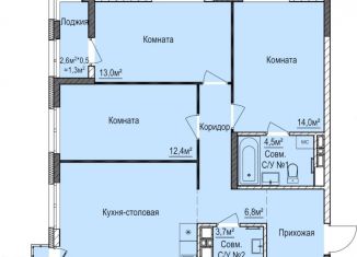 Трехкомнатная квартира на продажу, 80.5 м2, Ижевск, ЖК Покровский