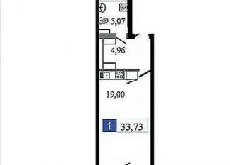 Продается 1-комнатная квартира, 32.8 м2, Краснодар, ЖК Сказка Град, улица имени В.Н. Мачуги, 166лит1/3