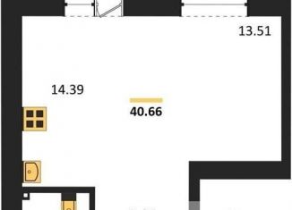 Продам 1-ком. квартиру, 40.7 м2, Новосибирск, метро Гагаринская