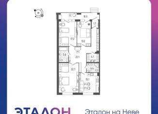 Продается 3-ком. квартира, 108.3 м2, Санкт-Петербург, проспект Обуховской Обороны, 70к4, ЖК Эталон на Неве