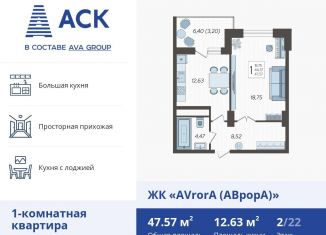 Продам однокомнатную квартиру, 47.6 м2, Краснодар, улица Дзержинского, 95, Западный округ