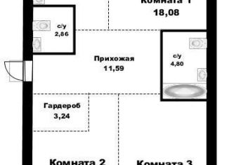 Продам 3-комнатную квартиру, 94.7 м2, Барнаул, Железнодорожный район
