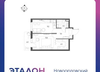 Продаю 1-комнатную квартиру, 38.7 м2, Санкт-Петербург, ЖК Новоорловский