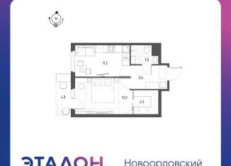 Продажа 1-ком. квартиры, 38.7 м2, Санкт-Петербург, ЖК Новоорловский