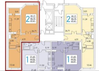 Аренда 2-комнатной квартиры, 68 м2, Долгопрудный, проспект Ракетостроителей, 9к1, ЖК В Долгопрудном