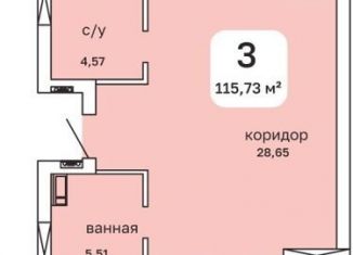 Продается 3-комнатная квартира, 115.7 м2, Пермь, Пушкарская улица, 142А