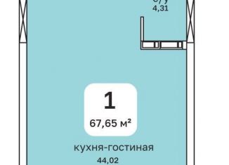 Продаю однокомнатную квартиру, 67.7 м2, Пермь, Пушкарская улица, 142А