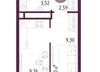 Продается квартира студия, 27.5 м2, Тульская область