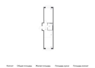 Однокомнатная квартира на продажу, 44.4 м2, поселение Кокошкино, жилой комплекс Новое Внуково, к24