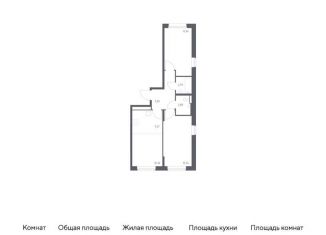 Двухкомнатная квартира на продажу, 59.2 м2, Москва, жилой комплекс Новое Внуково, к24