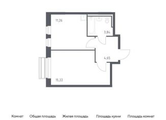 Продается 1-комнатная квартира, 35 м2, Московская область