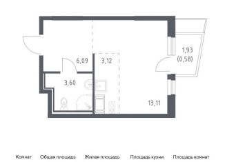 Квартира на продажу студия, 26.5 м2, Ленинский городской округ, ЖК Горки Парк, жилой комплекс Горки Парк, к4.1