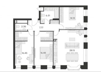 Продам трехкомнатную квартиру, 91.6 м2, Москва, 1-я улица Ямского Поля, 28с3, метро Белорусская