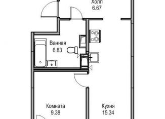 Продам двухкомнатную квартиру, 39 м2, Санкт-Петербург, Ивинская улица, 19к4, муниципальный округ Лахта-Ольгино