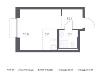 Квартира на продажу студия, 22.3 м2, поселение Кокошкино, жилой комплекс Новое Внуково, к27