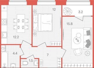 Продаю двухкомнатную квартиру, 55 м2, Пенза, площадь Ленина, Ленинский район