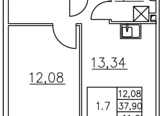 Продам 1-ком. квартиру, 41.8 м2, Санкт-Петербург, ЖК Октябрьская набережная