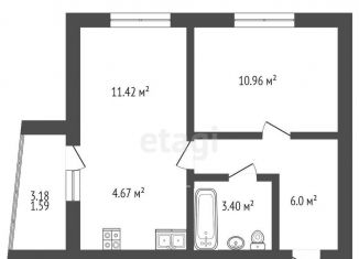 Продажа однокомнатной квартиры, 38 м2, Стерлитамак, проспект Октября, 56