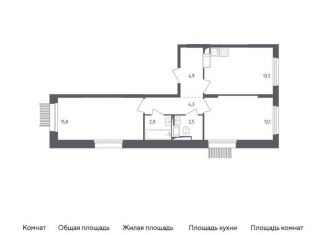Продам двухкомнатную квартиру, 56.9 м2, Московская область, жилой комплекс Мытищи Парк, к4