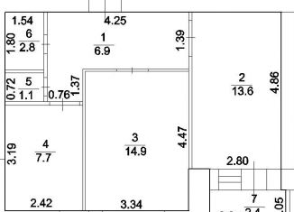 Продажа 2-ком. квартиры, 47 м2, деревня Алексеевка, Центральная улица, 60/1