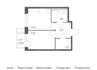 Продается однокомнатная квартира, 33.4 м2, Ленинский городской округ, жилой комплекс Новое Видное, 15