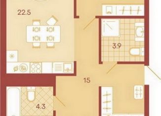 Продается 3-комнатная квартира, 82.7 м2, Пенза, Октябрьский район