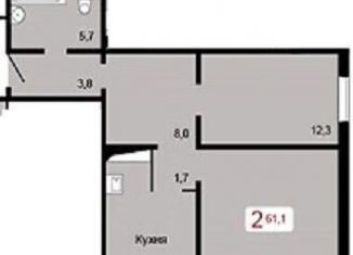 Продаю 2-комнатную квартиру, 61.1 м2, Красноярск, улица Елены Стасовой, 50Г, ЖК Лесной Массив