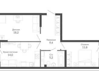 Продается двухкомнатная квартира, 61.9 м2, Новороссийск