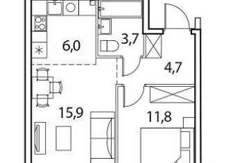 Продажа 2-комнатной квартиры, 42.1 м2, деревня Рузино, ЖК Новый Зеленоград, жилой комплекс Новый Зеленоград, 2Б