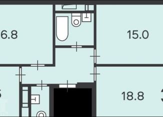 3-комнатная квартира на продажу, 73.3 м2, Москва, Лобненская улица, 13к2, станция Марк