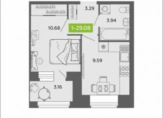 Продам однокомнатную квартиру, 29.1 м2, Архангельск, Октябрьский округ