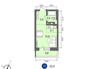 Продается однокомнатная квартира, 22.9 м2, Иркутск, Свердловский округ, Старо-Кузьмихинская улица, 36