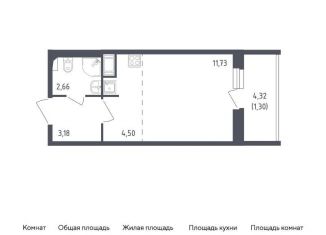 Продажа квартиры студии, 23.4 м2, Колпино, жилой комплекс Астрид, 10, ЖК Астрид