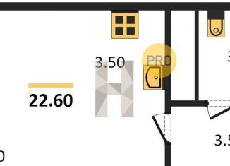 Продается квартира студия, 22.6 м2, Екатеринбург, Верх-Исетский район