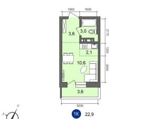 Продается квартира студия, 22.9 м2, Иркутская область, Старо-Кузьмихинская улица, 36