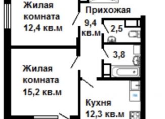 Двухкомнатная квартира на продажу, 55 м2, Нижний Новгород, ЖК Планетарий, Белозёрская улица, 7