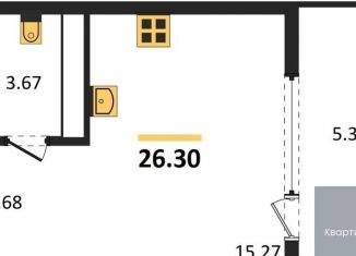 Продам квартиру студию, 26.3 м2, Воронеж, набережная Чуева, 7