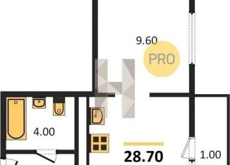 Продаю квартиру студию, 28.7 м2, Воронеж, ЖК Новое Подгорное