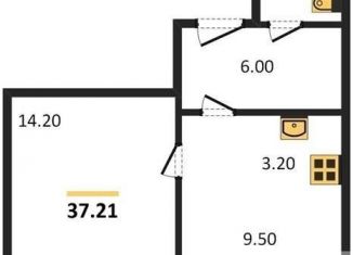 Продается 1-ком. квартира, 37.2 м2, Новосибирск, Озёрная улица, ЖК Крымский