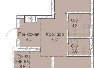 2-ком. квартира на продажу, 87.6 м2, Новосибирск, Овражная улица, 2А, метро Сибирская